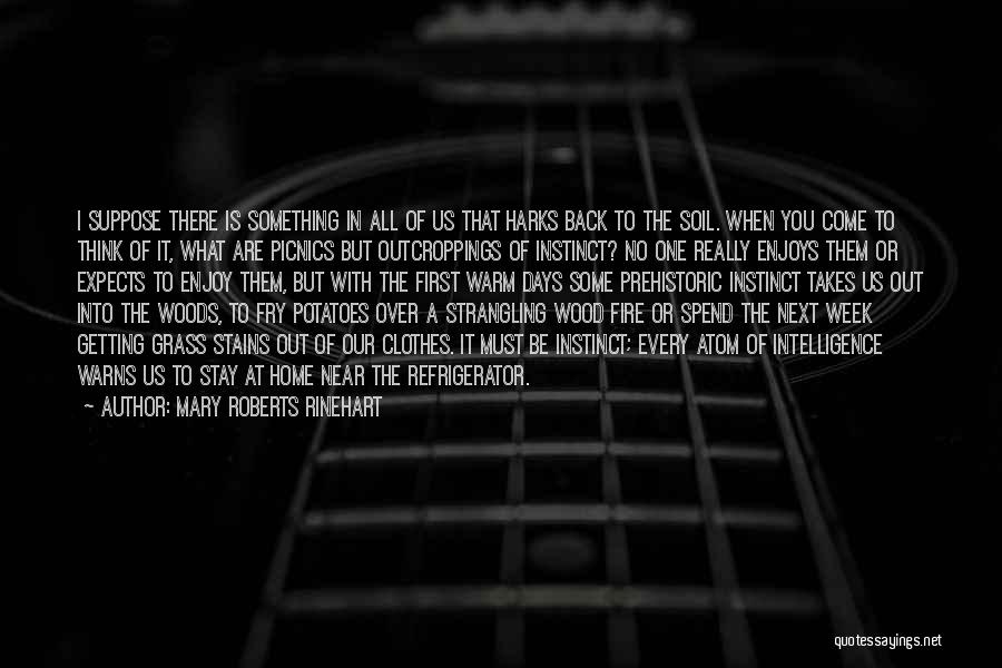 Mary Roberts Rinehart Quotes: I Suppose There Is Something In All Of Us That Harks Back To The Soil. When You Come To Think