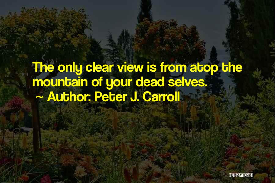 Peter J. Carroll Quotes: The Only Clear View Is From Atop The Mountain Of Your Dead Selves.