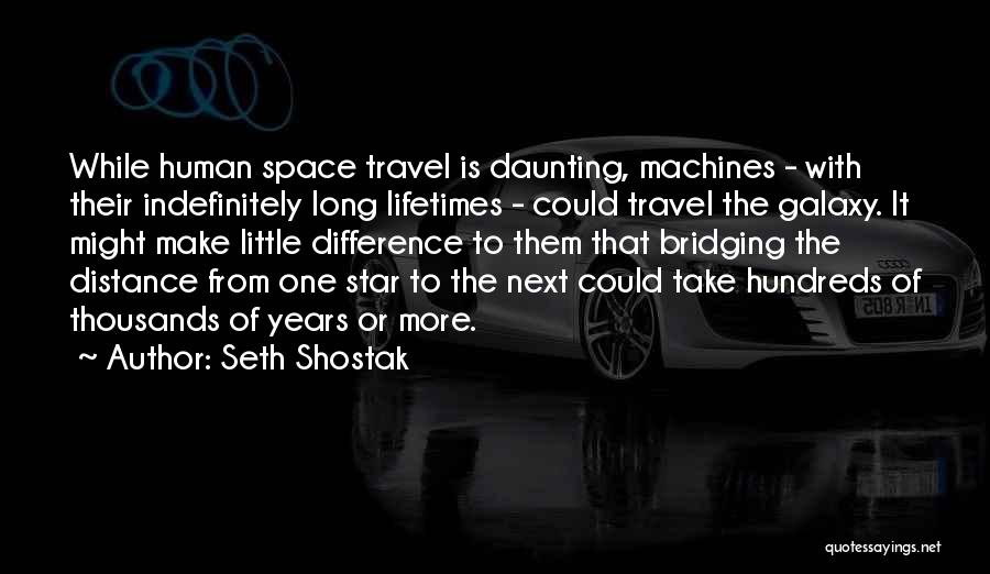 Seth Shostak Quotes: While Human Space Travel Is Daunting, Machines - With Their Indefinitely Long Lifetimes - Could Travel The Galaxy. It Might