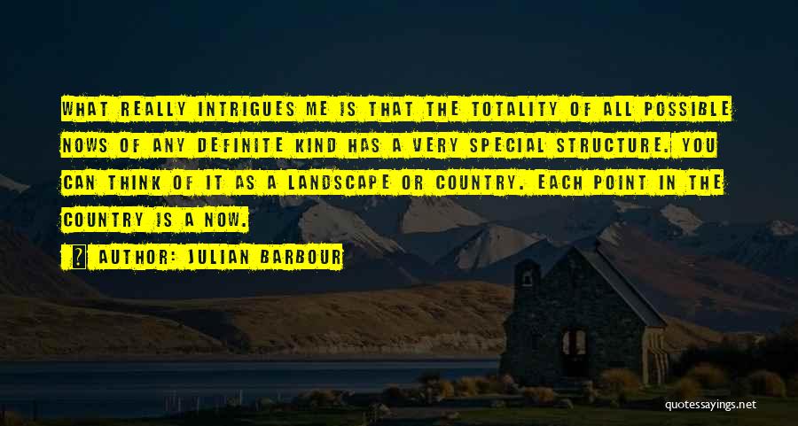 Julian Barbour Quotes: What Really Intrigues Me Is That The Totality Of All Possible Nows Of Any Definite Kind Has A Very Special