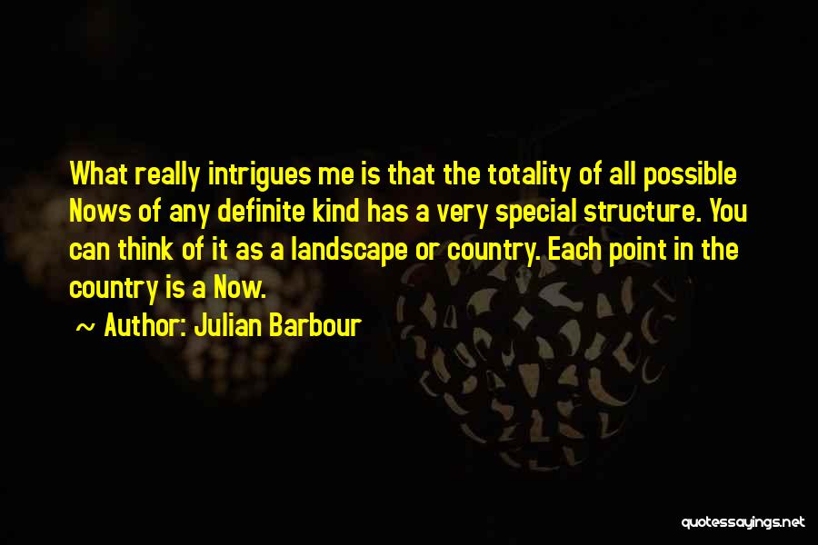 Julian Barbour Quotes: What Really Intrigues Me Is That The Totality Of All Possible Nows Of Any Definite Kind Has A Very Special