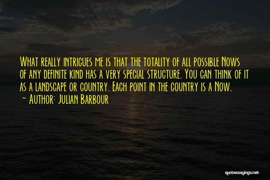 Julian Barbour Quotes: What Really Intrigues Me Is That The Totality Of All Possible Nows Of Any Definite Kind Has A Very Special