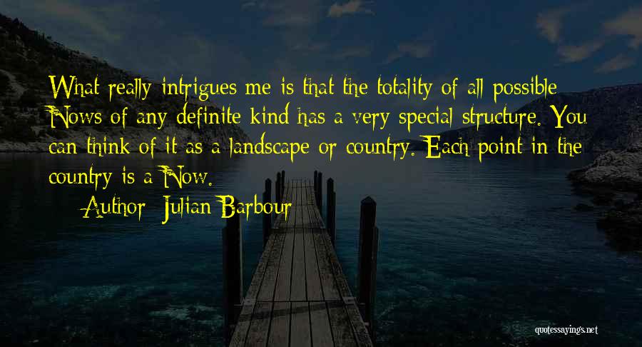 Julian Barbour Quotes: What Really Intrigues Me Is That The Totality Of All Possible Nows Of Any Definite Kind Has A Very Special