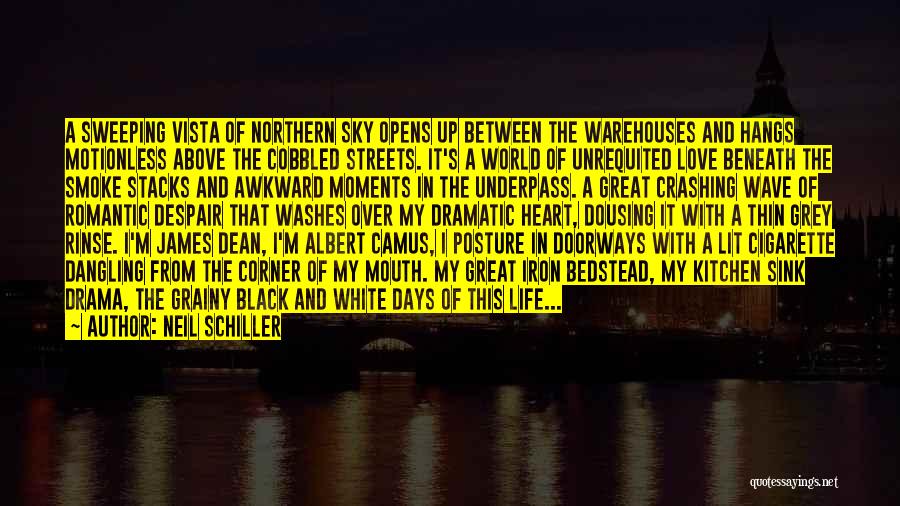 Neil Schiller Quotes: A Sweeping Vista Of Northern Sky Opens Up Between The Warehouses And Hangs Motionless Above The Cobbled Streets. It's A