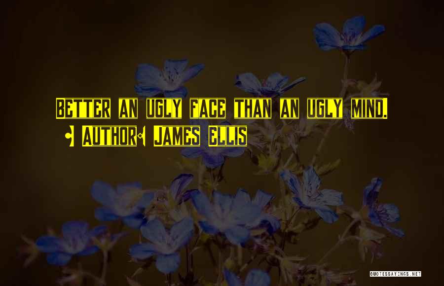 James Ellis Quotes: Better An Ugly Face Than An Ugly Mind.