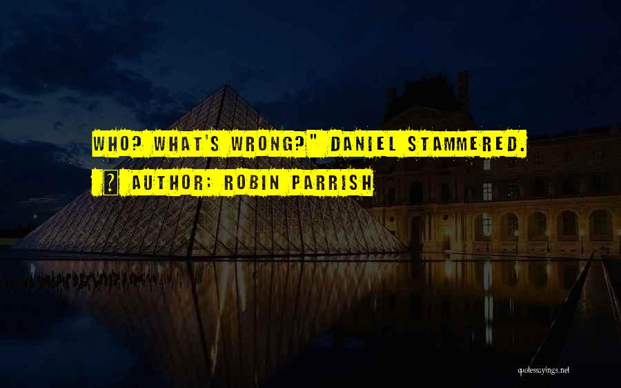 Robin Parrish Quotes: Who? What's Wrong? Daniel Stammered.