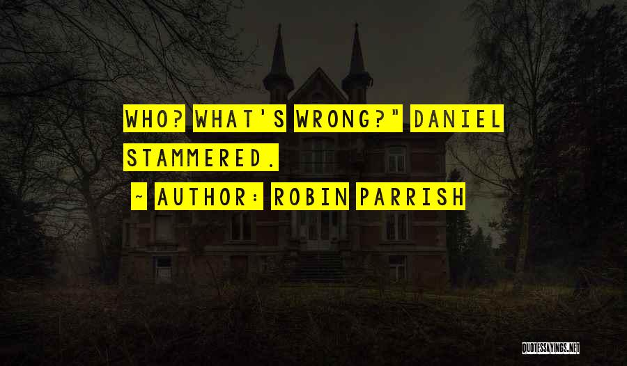 Robin Parrish Quotes: Who? What's Wrong? Daniel Stammered.