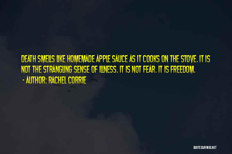Rachel Corrie Quotes: Death Smells Like Homemade Apple Sauce As It Cooks On The Stove. It Is Not The Strangling Sense Of Illness.