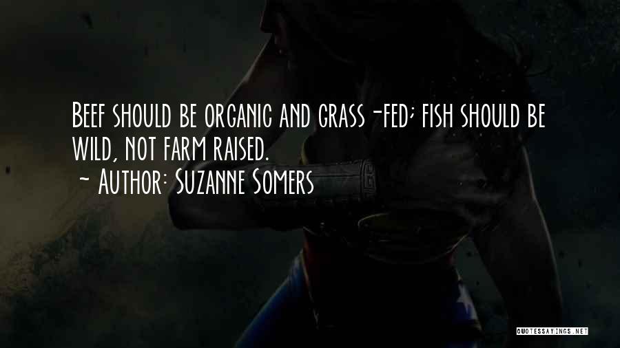 Suzanne Somers Quotes: Beef Should Be Organic And Grass-fed; Fish Should Be Wild, Not Farm Raised.