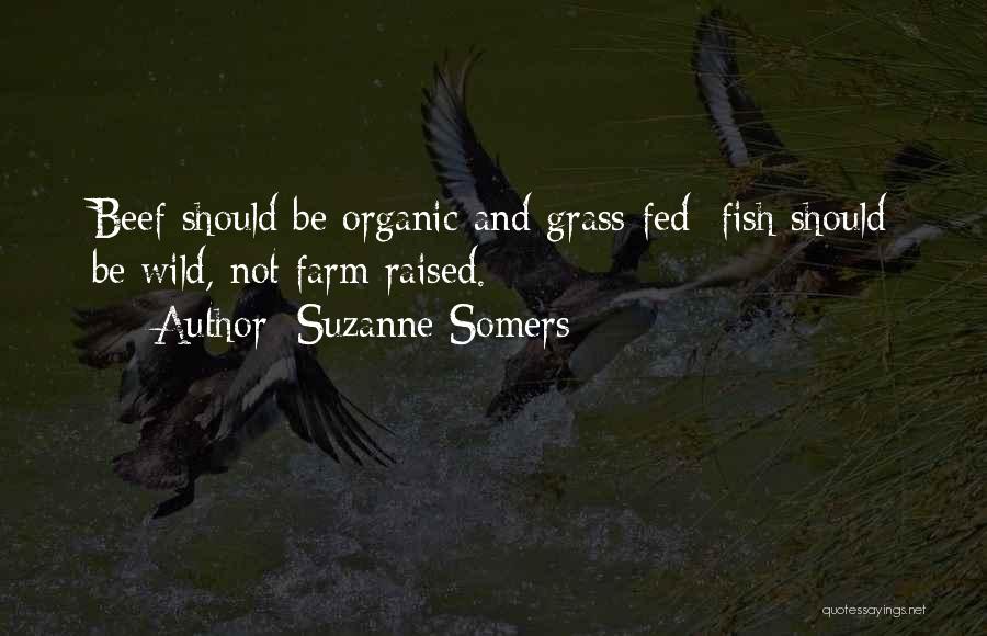 Suzanne Somers Quotes: Beef Should Be Organic And Grass-fed; Fish Should Be Wild, Not Farm Raised.