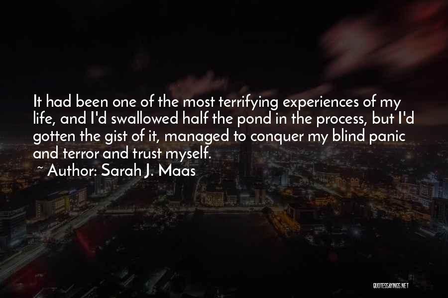 Sarah J. Maas Quotes: It Had Been One Of The Most Terrifying Experiences Of My Life, And I'd Swallowed Half The Pond In The