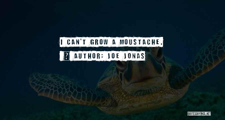 Joe Jonas Quotes: I Can't Grow A Moustache.