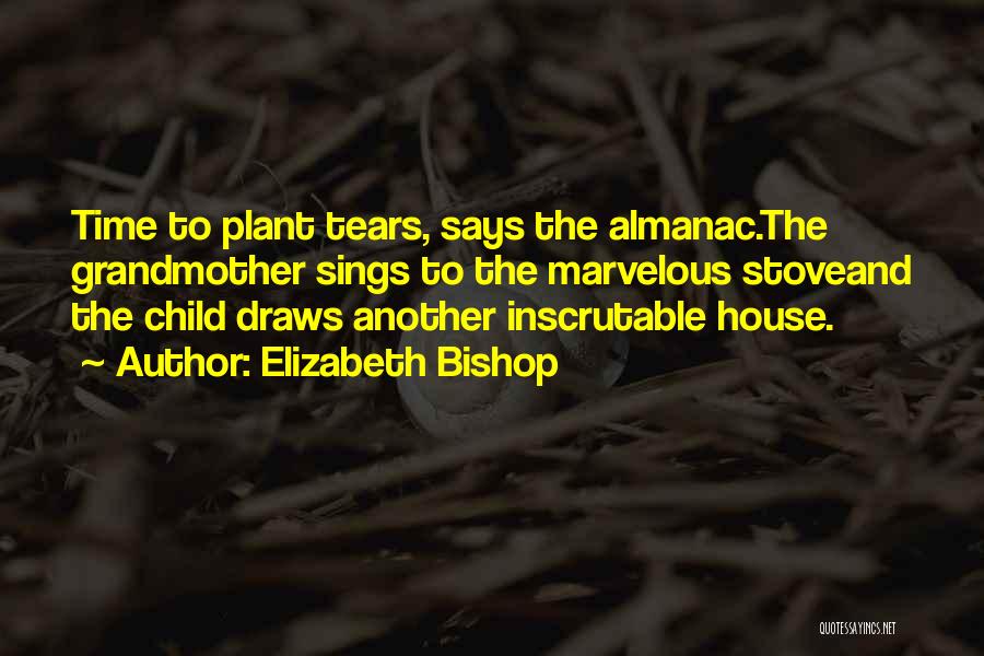 Elizabeth Bishop Quotes: Time To Plant Tears, Says The Almanac.the Grandmother Sings To The Marvelous Stoveand The Child Draws Another Inscrutable House.