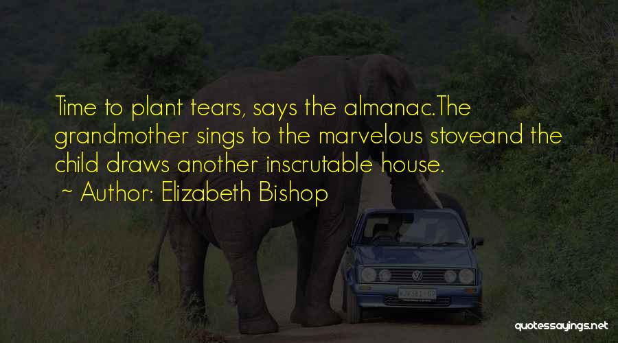 Elizabeth Bishop Quotes: Time To Plant Tears, Says The Almanac.the Grandmother Sings To The Marvelous Stoveand The Child Draws Another Inscrutable House.