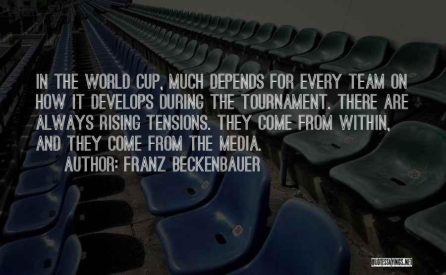 Franz Beckenbauer Quotes: In The World Cup, Much Depends For Every Team On How It Develops During The Tournament. There Are Always Rising