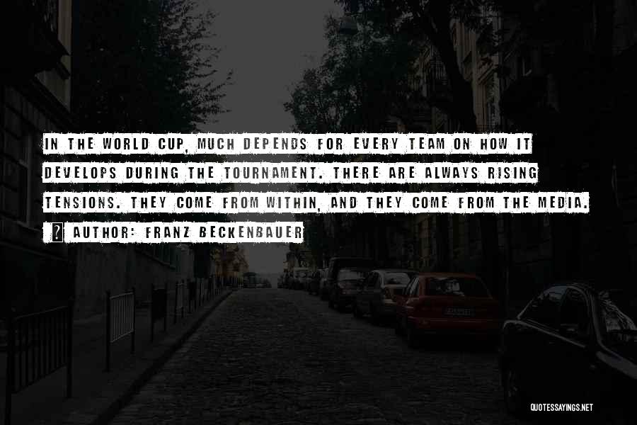 Franz Beckenbauer Quotes: In The World Cup, Much Depends For Every Team On How It Develops During The Tournament. There Are Always Rising