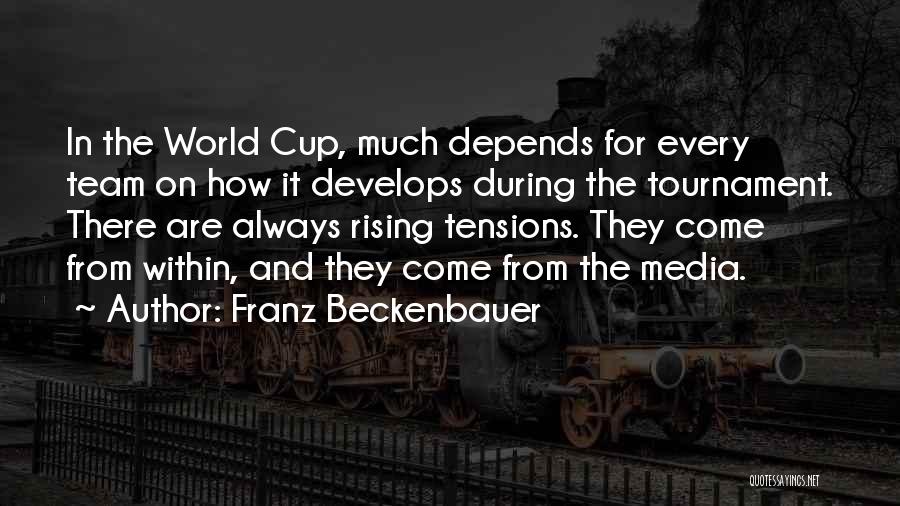 Franz Beckenbauer Quotes: In The World Cup, Much Depends For Every Team On How It Develops During The Tournament. There Are Always Rising