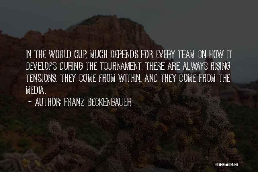 Franz Beckenbauer Quotes: In The World Cup, Much Depends For Every Team On How It Develops During The Tournament. There Are Always Rising