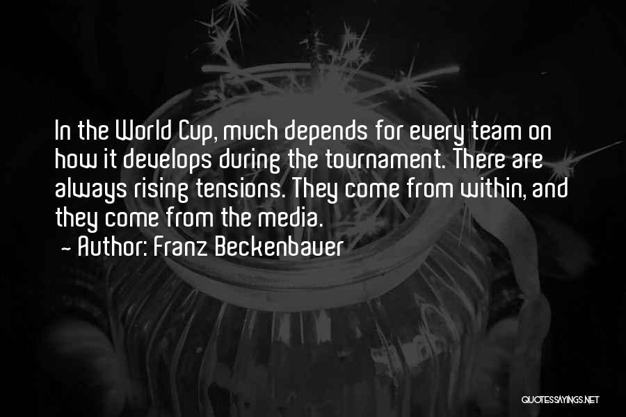 Franz Beckenbauer Quotes: In The World Cup, Much Depends For Every Team On How It Develops During The Tournament. There Are Always Rising