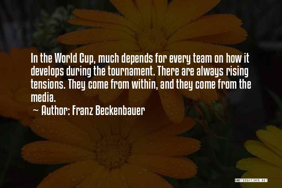 Franz Beckenbauer Quotes: In The World Cup, Much Depends For Every Team On How It Develops During The Tournament. There Are Always Rising