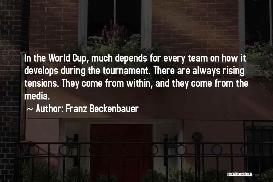 Franz Beckenbauer Quotes: In The World Cup, Much Depends For Every Team On How It Develops During The Tournament. There Are Always Rising