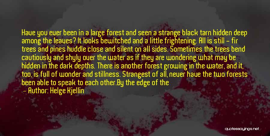 Helge Kjellin Quotes: Have You Ever Been In A Large Forest And Seen A Strange Black Tarn Hidden Deep Among The Leaves? It