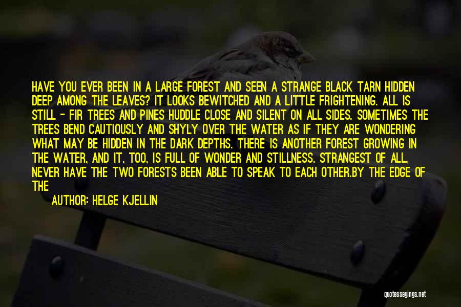 Helge Kjellin Quotes: Have You Ever Been In A Large Forest And Seen A Strange Black Tarn Hidden Deep Among The Leaves? It