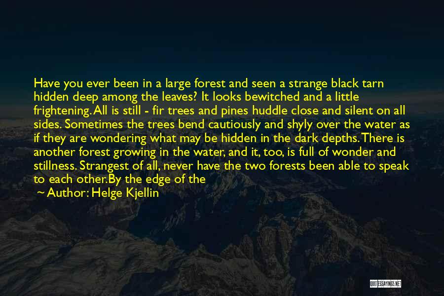 Helge Kjellin Quotes: Have You Ever Been In A Large Forest And Seen A Strange Black Tarn Hidden Deep Among The Leaves? It
