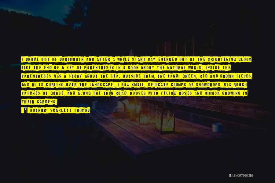 Scarlett Thomas Quotes: I Drove Out Of Dartmouth And After A While Start Bay Emerged Out Of The Brightening Gloom Like The End