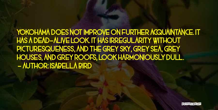 Isabella Bird Quotes: Yokohama Does Not Improve On Further Acquaintance. It Has A Dead-alive Look. It Has Irregularity Without Picturesqueness, And The Grey