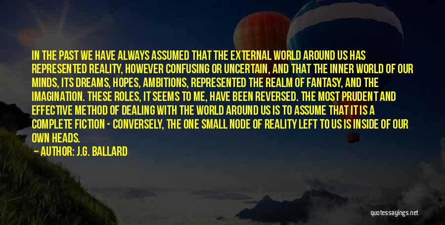 J.G. Ballard Quotes: In The Past We Have Always Assumed That The External World Around Us Has Represented Reality, However Confusing Or Uncertain,