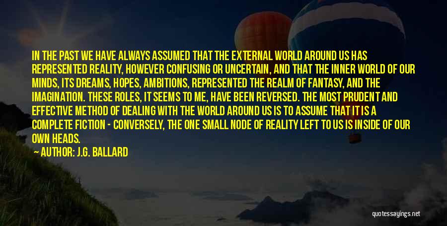 J.G. Ballard Quotes: In The Past We Have Always Assumed That The External World Around Us Has Represented Reality, However Confusing Or Uncertain,