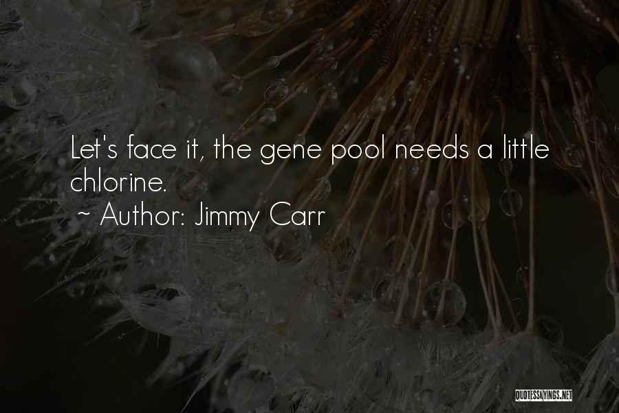 Jimmy Carr Quotes: Let's Face It, The Gene Pool Needs A Little Chlorine.