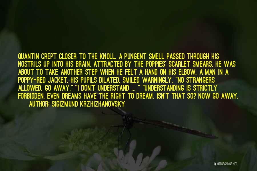 Sigizmund Krzhizhanovsky Quotes: Quantin Crept Closer To The Knoll. A Pungent Smell Passed Through His Nostrils Up Into His Brain. Attracted By The