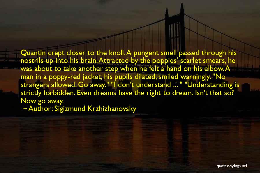 Sigizmund Krzhizhanovsky Quotes: Quantin Crept Closer To The Knoll. A Pungent Smell Passed Through His Nostrils Up Into His Brain. Attracted By The