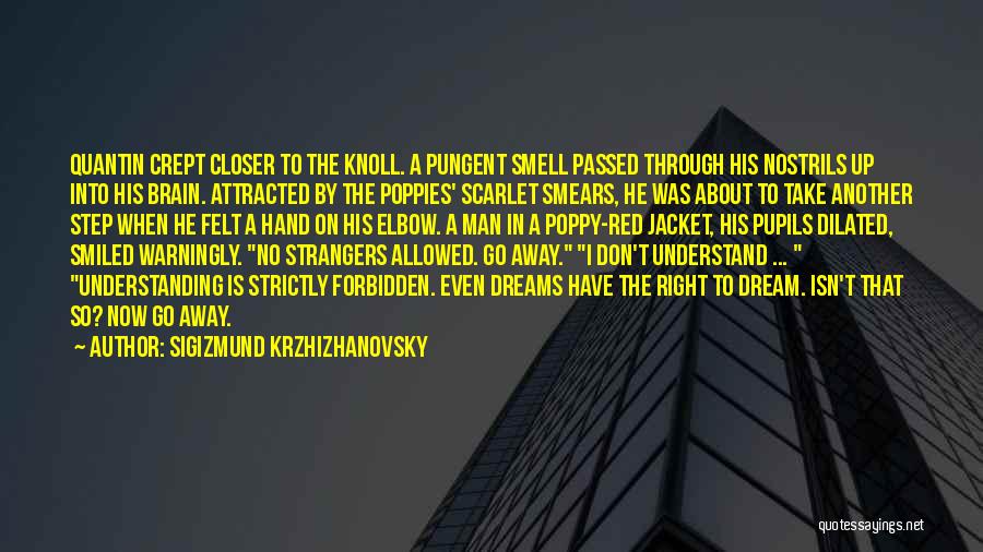 Sigizmund Krzhizhanovsky Quotes: Quantin Crept Closer To The Knoll. A Pungent Smell Passed Through His Nostrils Up Into His Brain. Attracted By The