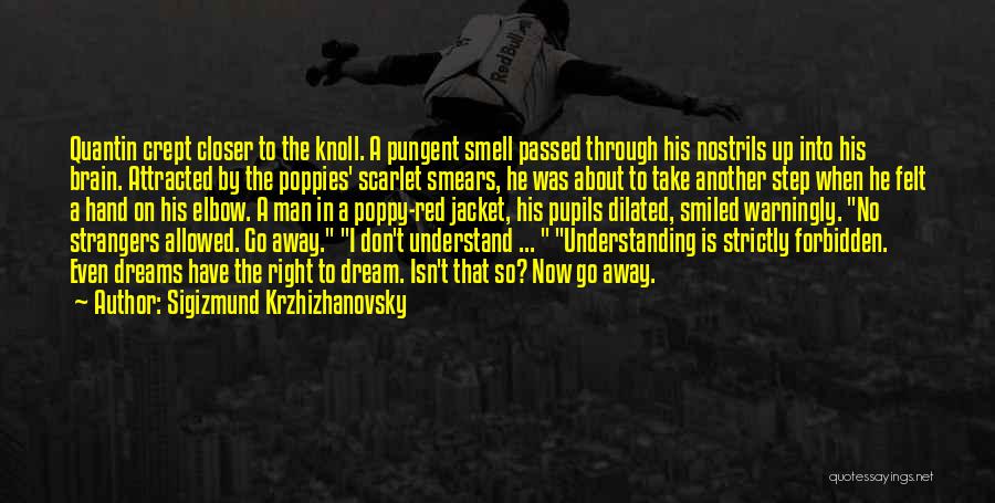 Sigizmund Krzhizhanovsky Quotes: Quantin Crept Closer To The Knoll. A Pungent Smell Passed Through His Nostrils Up Into His Brain. Attracted By The