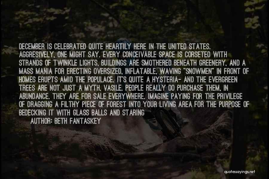 Beth Fantaskey Quotes: December Is Celebrated Quite Heartily Here In The United States. Aggresively, One Might Say. Every Conceivable Space Is Corseted With