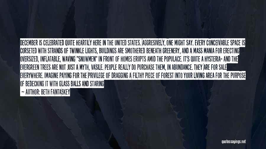 Beth Fantaskey Quotes: December Is Celebrated Quite Heartily Here In The United States. Aggresively, One Might Say. Every Conceivable Space Is Corseted With