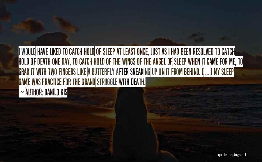 Danilo Kis Quotes: I Would Have Liked To Catch Hold Of Sleep At Least Once, Just As I Had Been Resolved To Catch