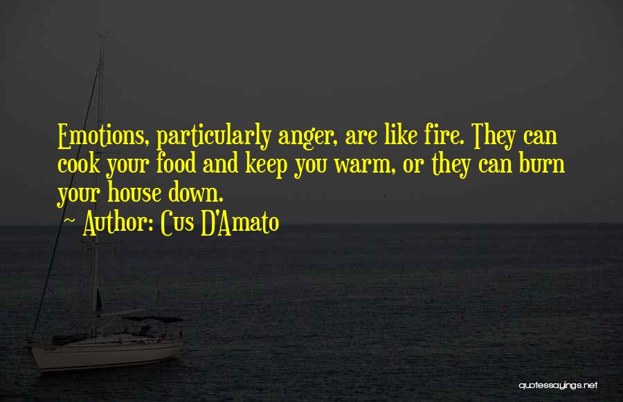 Cus D'Amato Quotes: Emotions, Particularly Anger, Are Like Fire. They Can Cook Your Food And Keep You Warm, Or They Can Burn Your