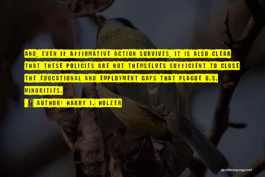 Harry J. Holzer Quotes: And, Even If Affirmative Action Survives, It Is Also Clear That These Policies Are Not Themselves Sufficient To Close The