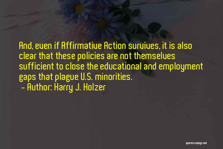 Harry J. Holzer Quotes: And, Even If Affirmative Action Survives, It Is Also Clear That These Policies Are Not Themselves Sufficient To Close The