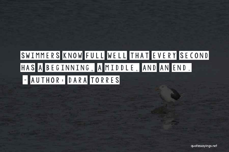 Dara Torres Quotes: Swimmers Know Full Well That Every Second Has A Beginning, A Middle, And An End.