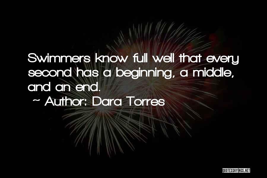 Dara Torres Quotes: Swimmers Know Full Well That Every Second Has A Beginning, A Middle, And An End.