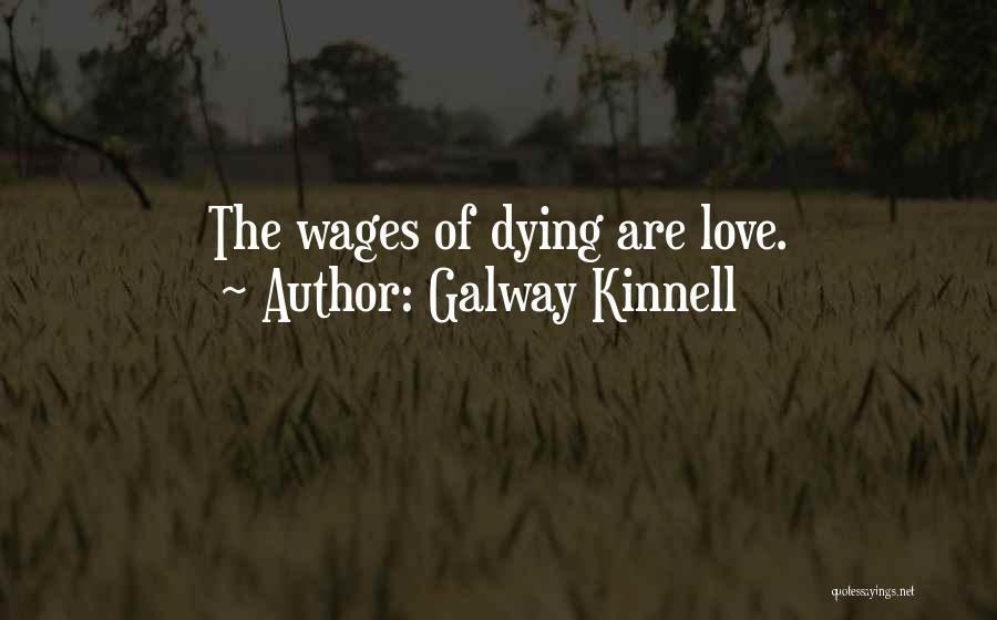 Galway Kinnell Quotes: The Wages Of Dying Are Love.