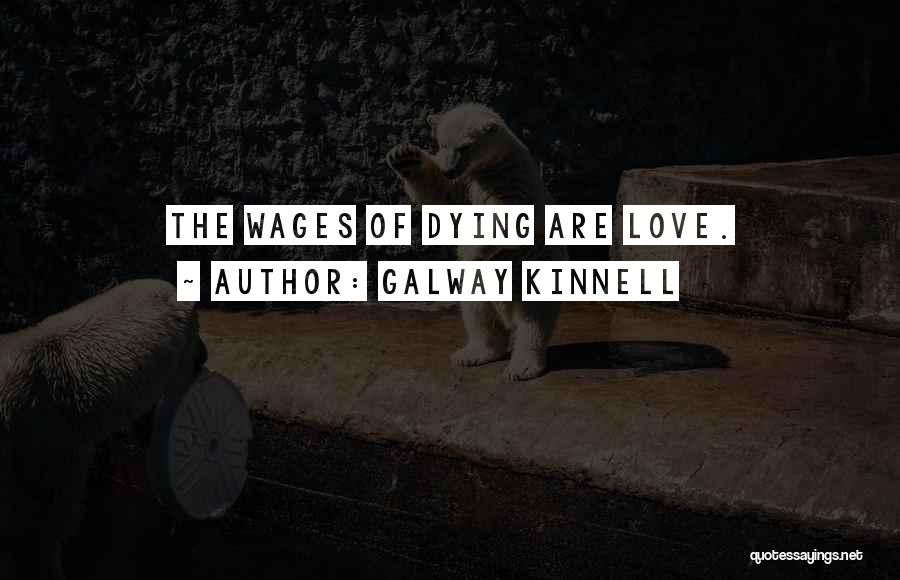 Galway Kinnell Quotes: The Wages Of Dying Are Love.