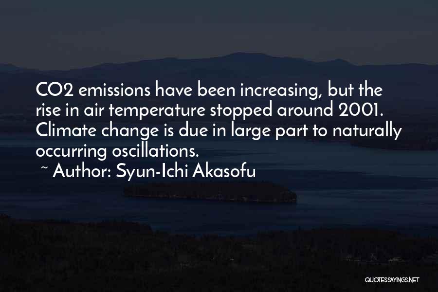 Syun-Ichi Akasofu Quotes: Co2 Emissions Have Been Increasing, But The Rise In Air Temperature Stopped Around 2001. Climate Change Is Due In Large