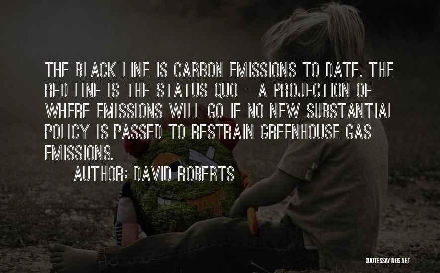 David Roberts Quotes: The Black Line Is Carbon Emissions To Date. The Red Line Is The Status Quo - A Projection Of Where