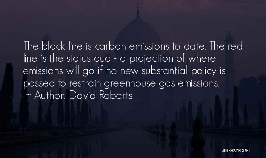 David Roberts Quotes: The Black Line Is Carbon Emissions To Date. The Red Line Is The Status Quo - A Projection Of Where